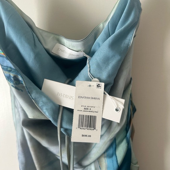 Jonathan simkhai size 0 laguna marble print dress - Picture 5 of 9